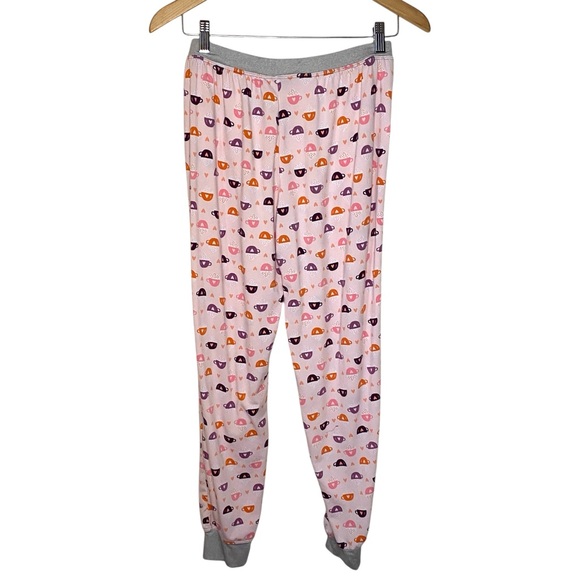 Cuddl Duds Pajama Set LS Henley Top & Jogger Bottoms Pink w Coffee Mug Print SM - Picture 7 of 10
